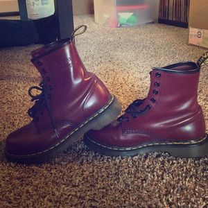 Dr. Martens maroon boots